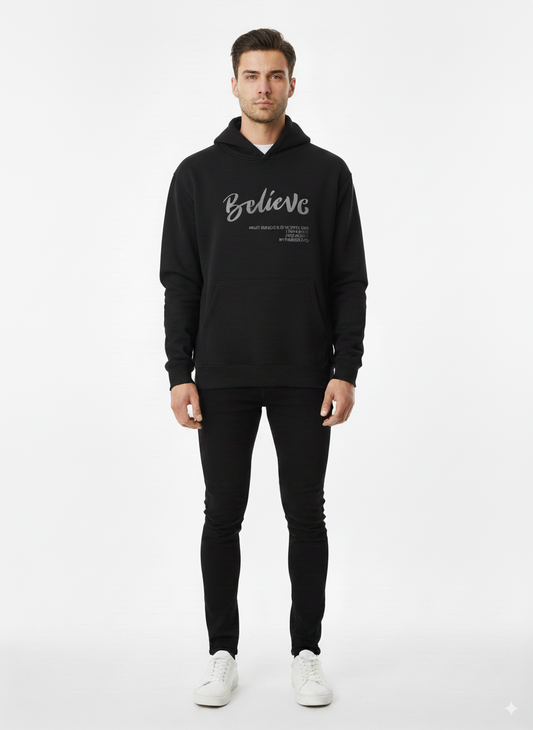 Believe Hoodie Black