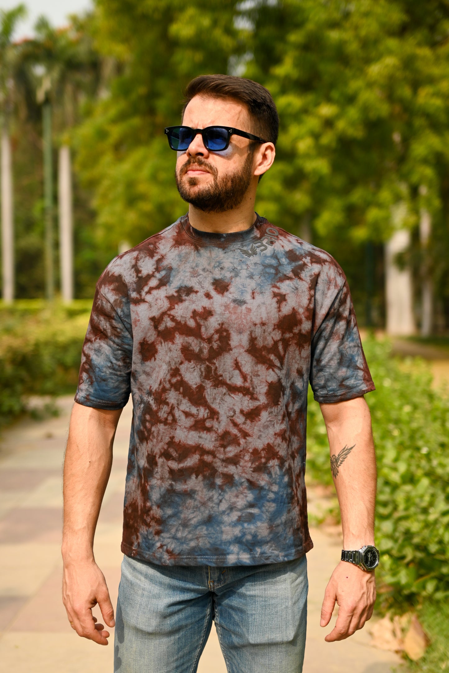 Wave Tie-Dye Tee – Earth's Natural Rhythm