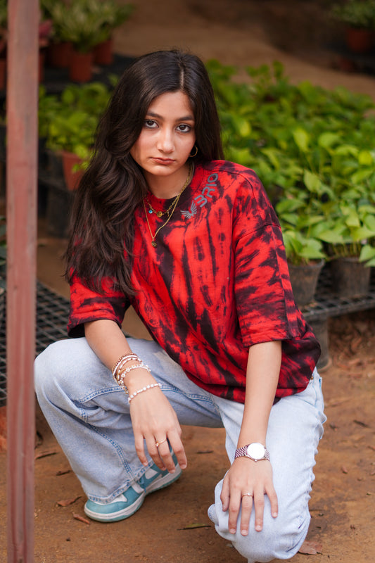 Ember Fire Tie-Dye Tee – Ignite Your Style
