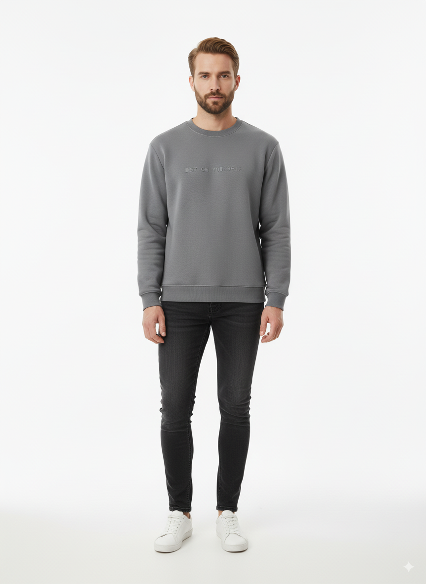 Bet On Yourself Sweatshirt Grey