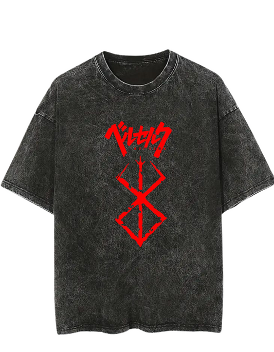 Berserk Acid Wash  Oversized T-Shirt