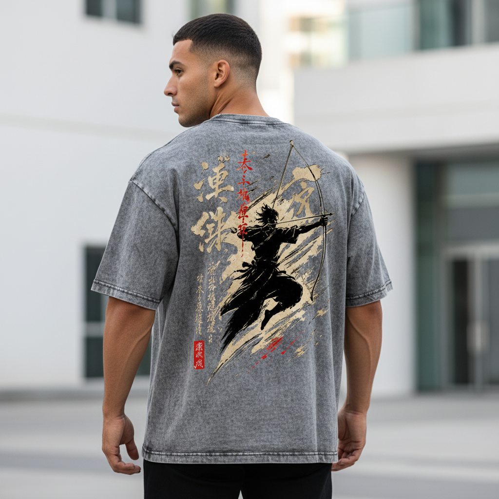 Archer Grey Acid Wash  Oversized T-Shirt