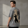 Sky-Breaker Grey Acid wash Oversized T-Shirt
