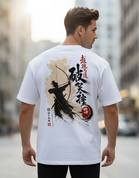 Sky-Breaker White Oversized T-Shirt
